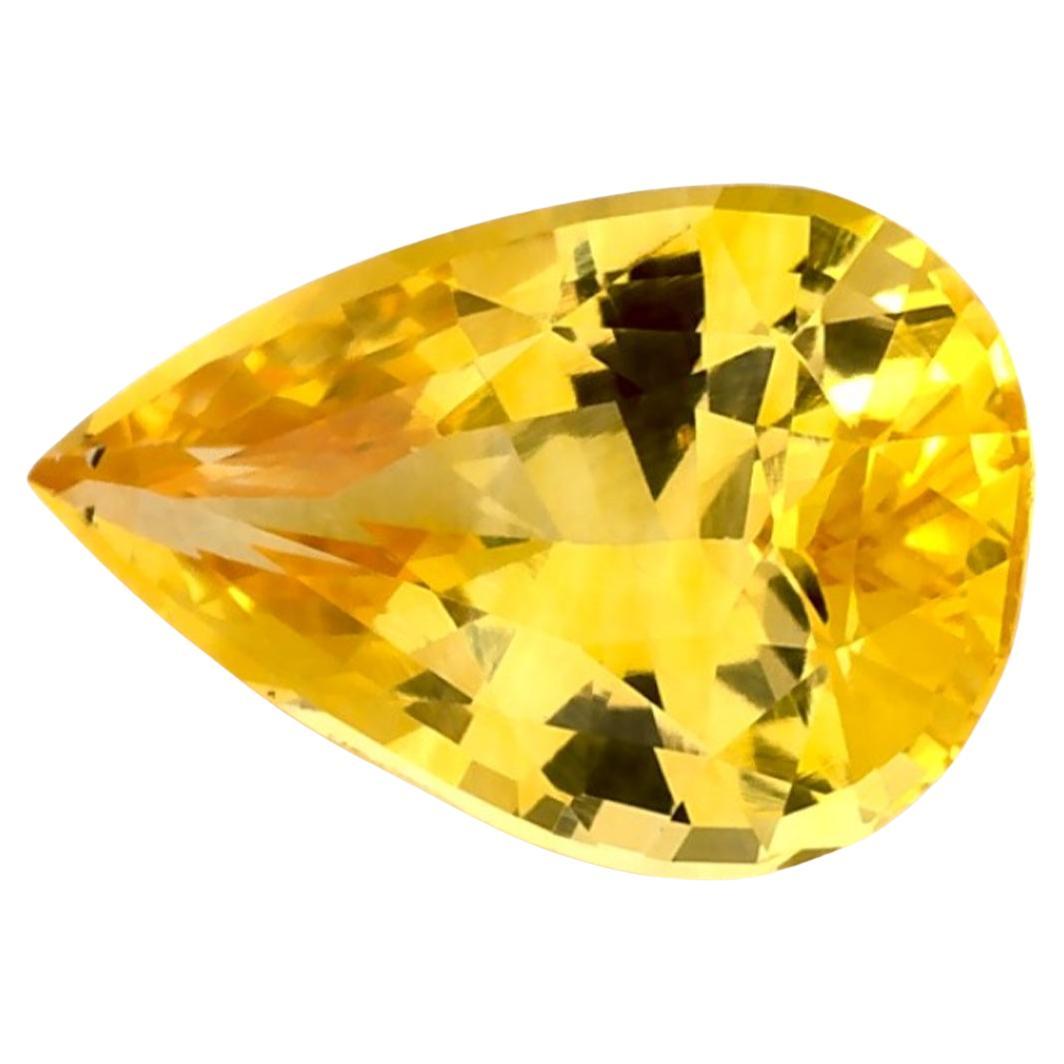 1.06 carati di zaffiro giallo a forma di pera sciolto