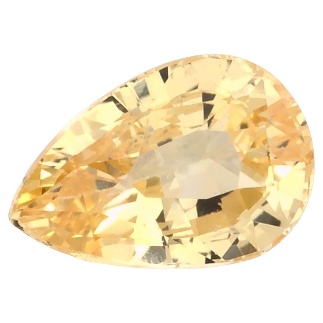 1.06 Ct Yellow Sapphire Pear Loose Gemstone (pierre précieuse en vrac)