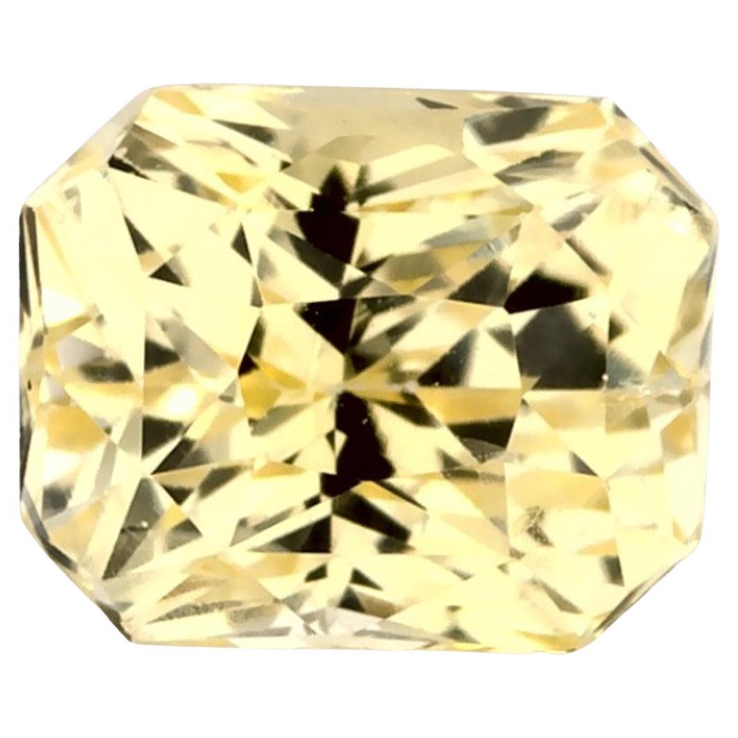 1.06 Ct Yellow Sapphire Radiant Loose Gemstone