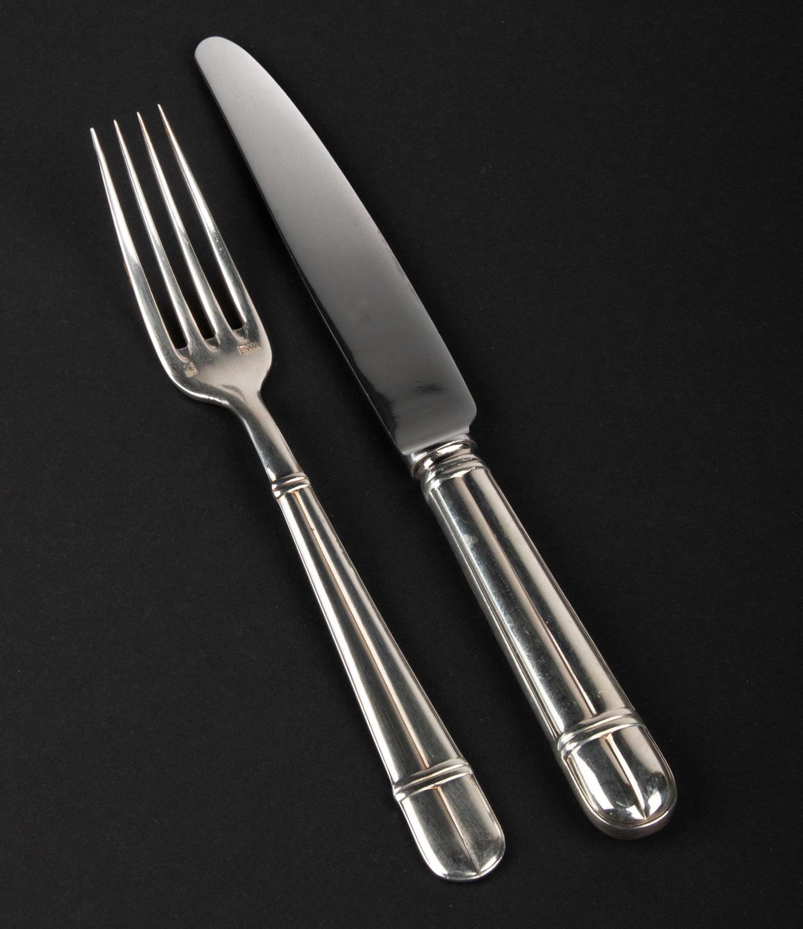 106-Piece Set of Silver Plated Cutlery from Ercuis, France 5