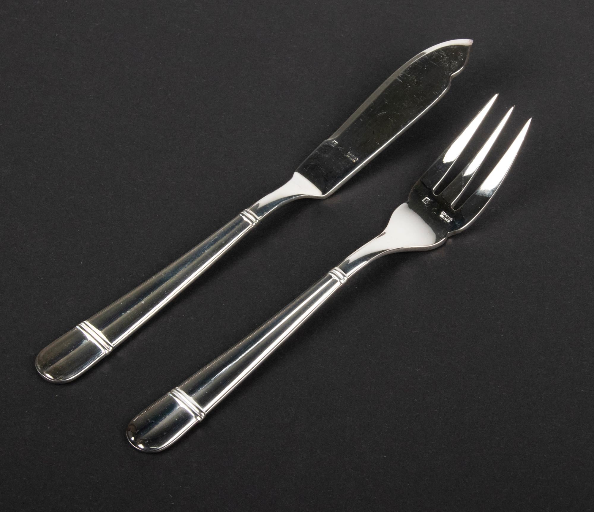 106-Piece Set of Silver Plated Cutlery from Ercuis, France 6