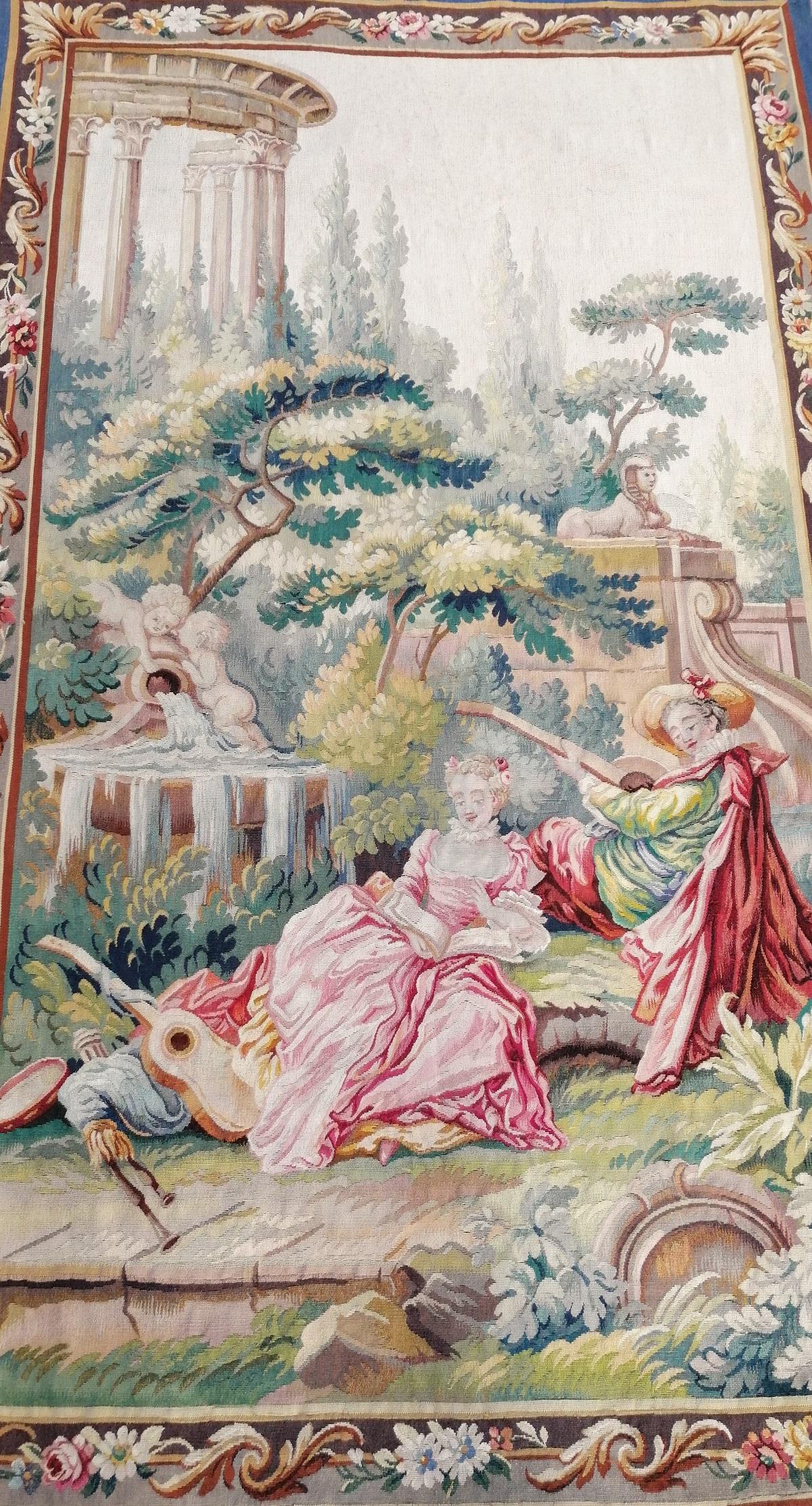  19th Century Aubusson Tapestry - N° 1060 For Sale 3