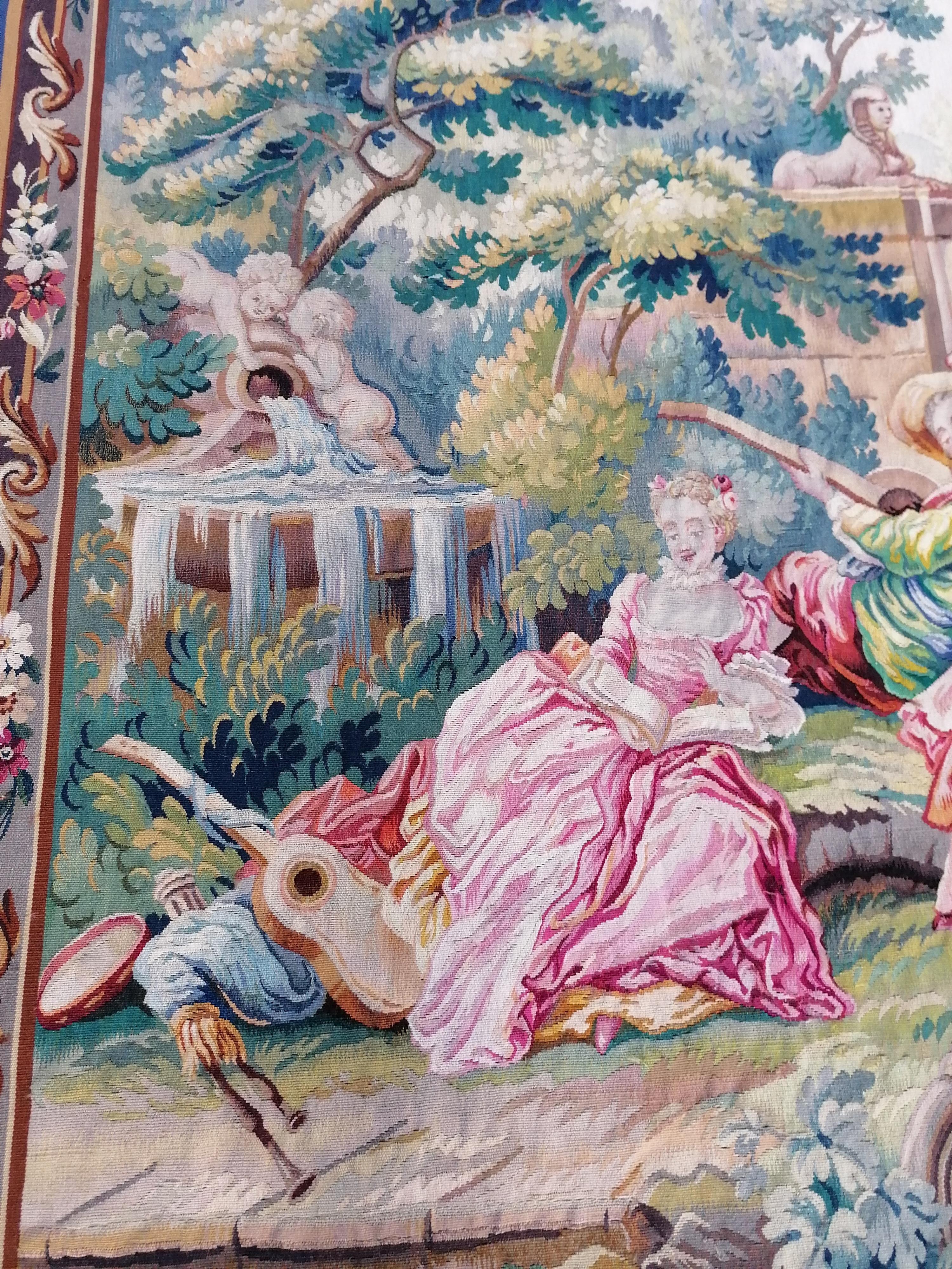 Mid-19th Century  19th Century Aubusson Tapestry - N° 1060 For Sale