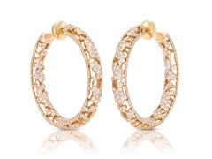 10.60 Carat Diamond Hoop earrings