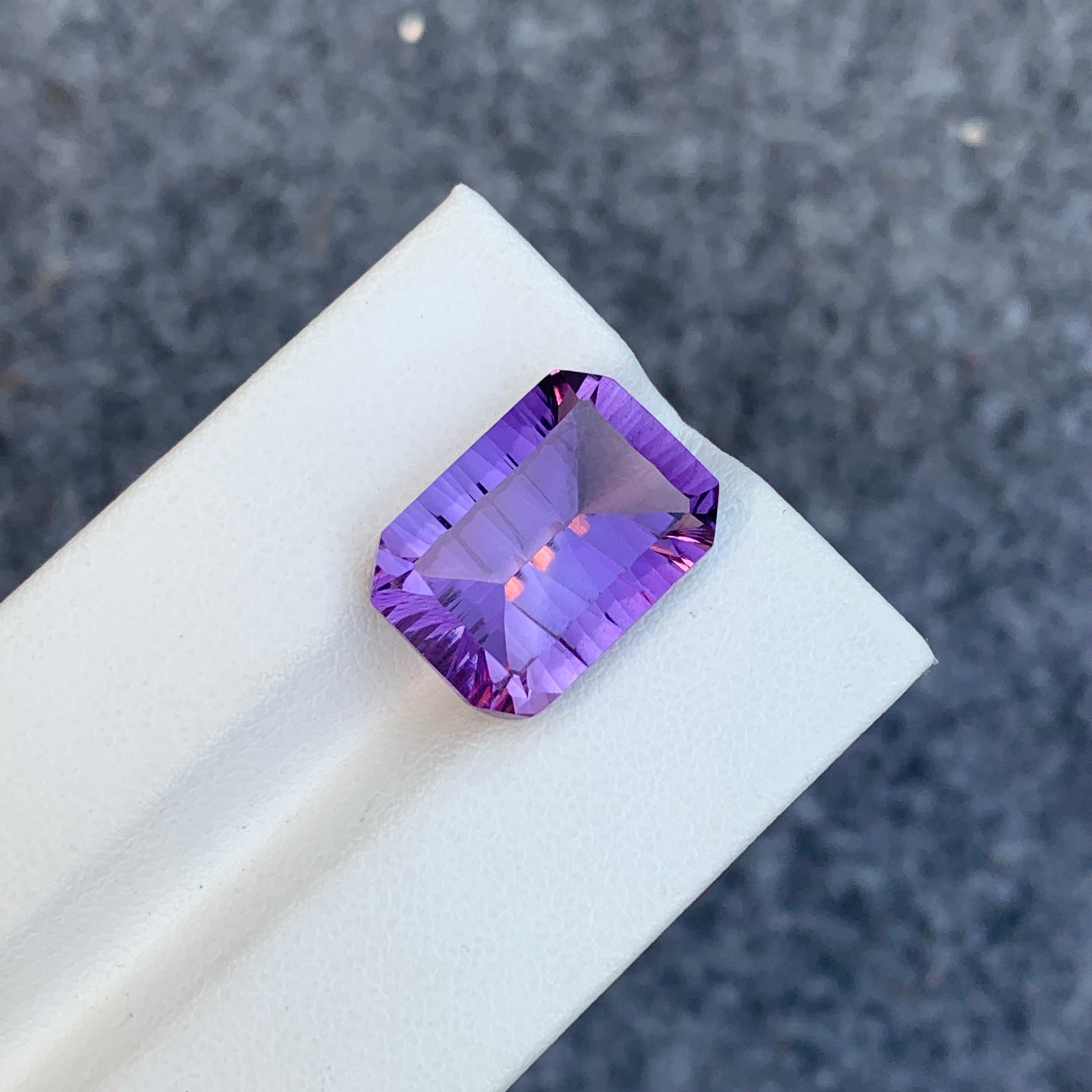 Loose Amethyst
Weight: 10.60 Carats
Dimension: 16.4 x 11.7 x 7.8 Mm
Colour: Purple
Origin: Brazil
Treatment: Non
Certificate: On Demand
Shape: Emerald 

Amethyst, a stunning variety of quartz known for its mesmerizing purple hue, has captivated