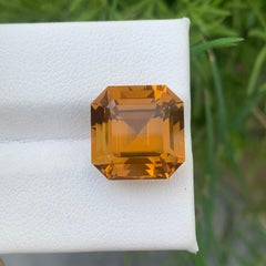 10,60 quilates de citrino natural suelto corte Asscher Anillo de piedras preciosas de la mina de Brasil