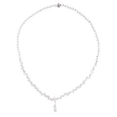 Collier en or blanc 14 carats avec diamants de 10,60 carats de pureté SI