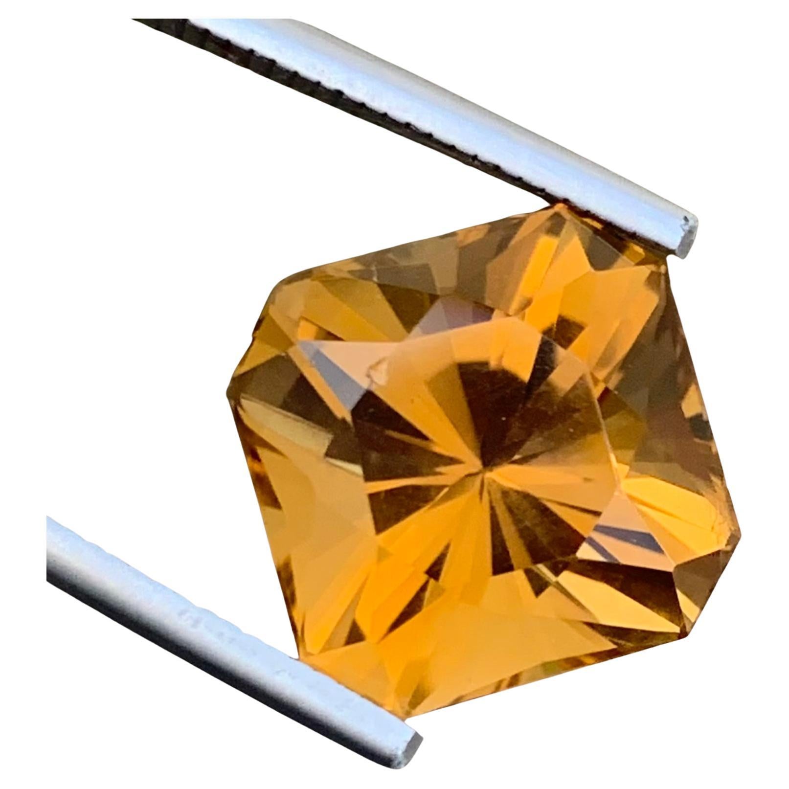 10.60 Carats Natural Loose Fancy Cut Citrine Gemstone From Brazil Mine