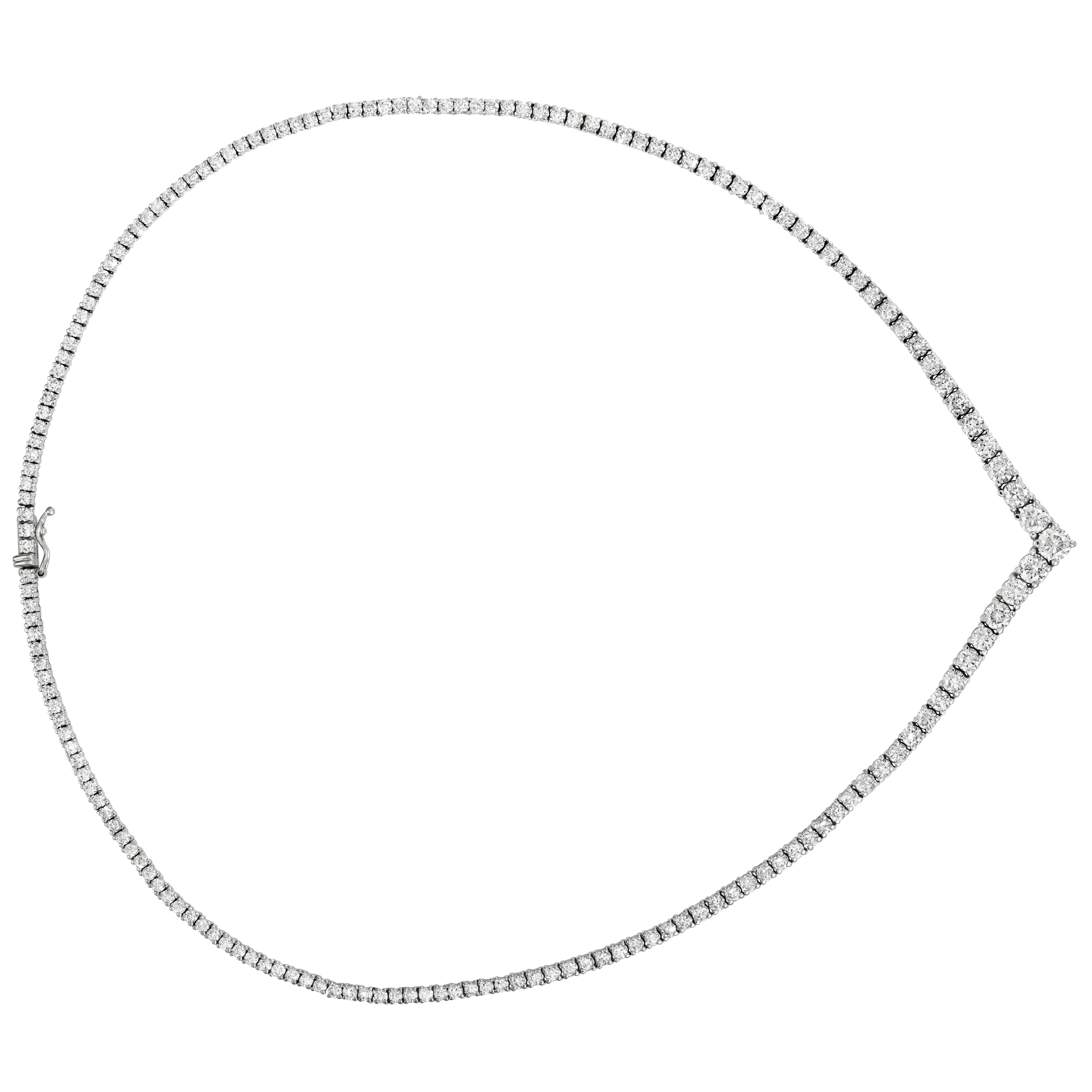 white gold and diamond necklace