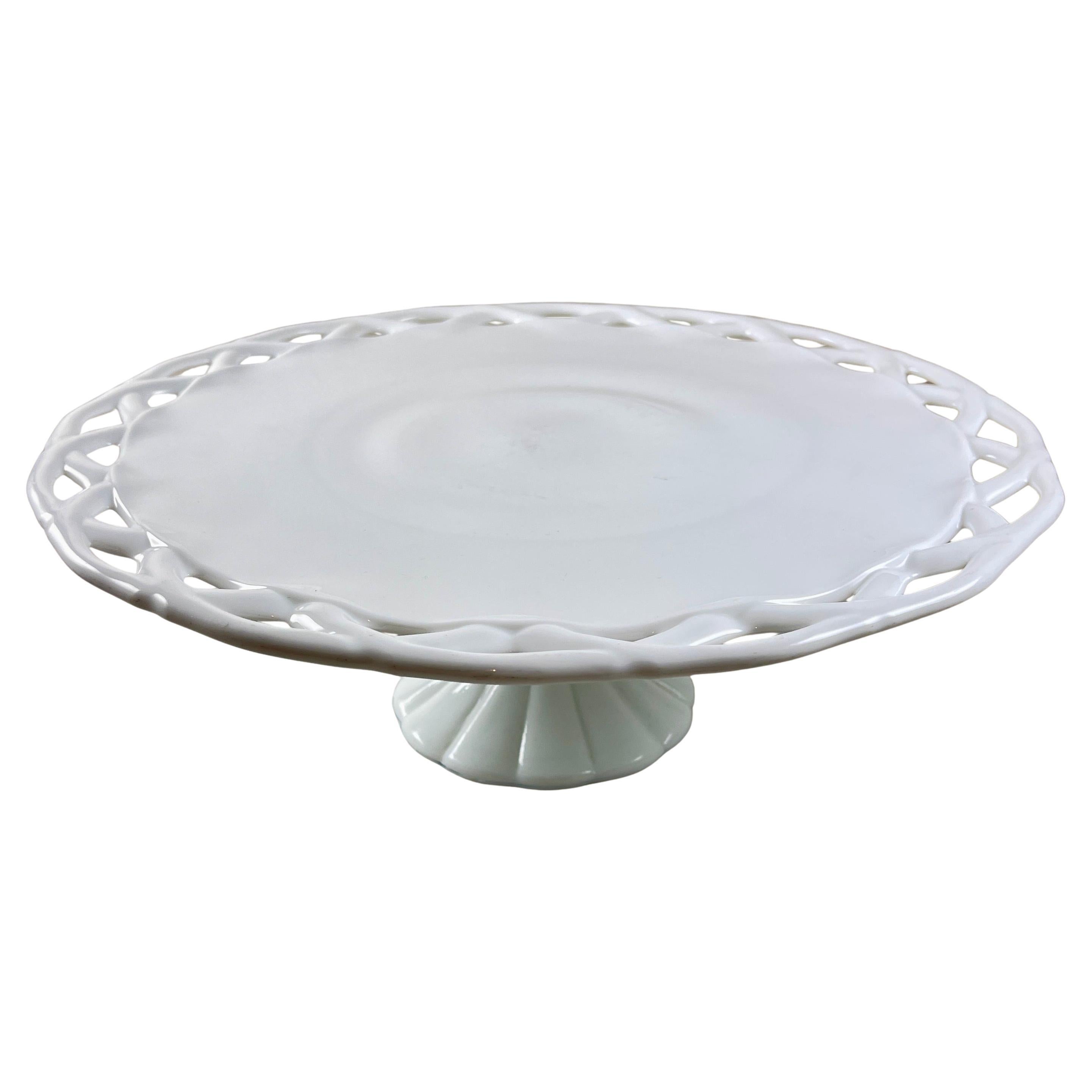 1960s Indiana Glass Company Soporte para tartas supergrande