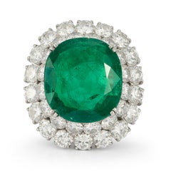 10.64 Carat Certified Colombian Emerald Ring by Bvlgari