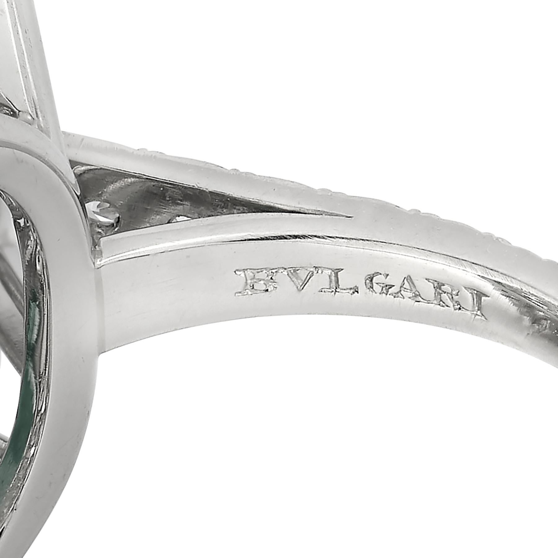 Women's 10.64 Carat Certified Colombian Emerald Ring by Bvlgari For Sale