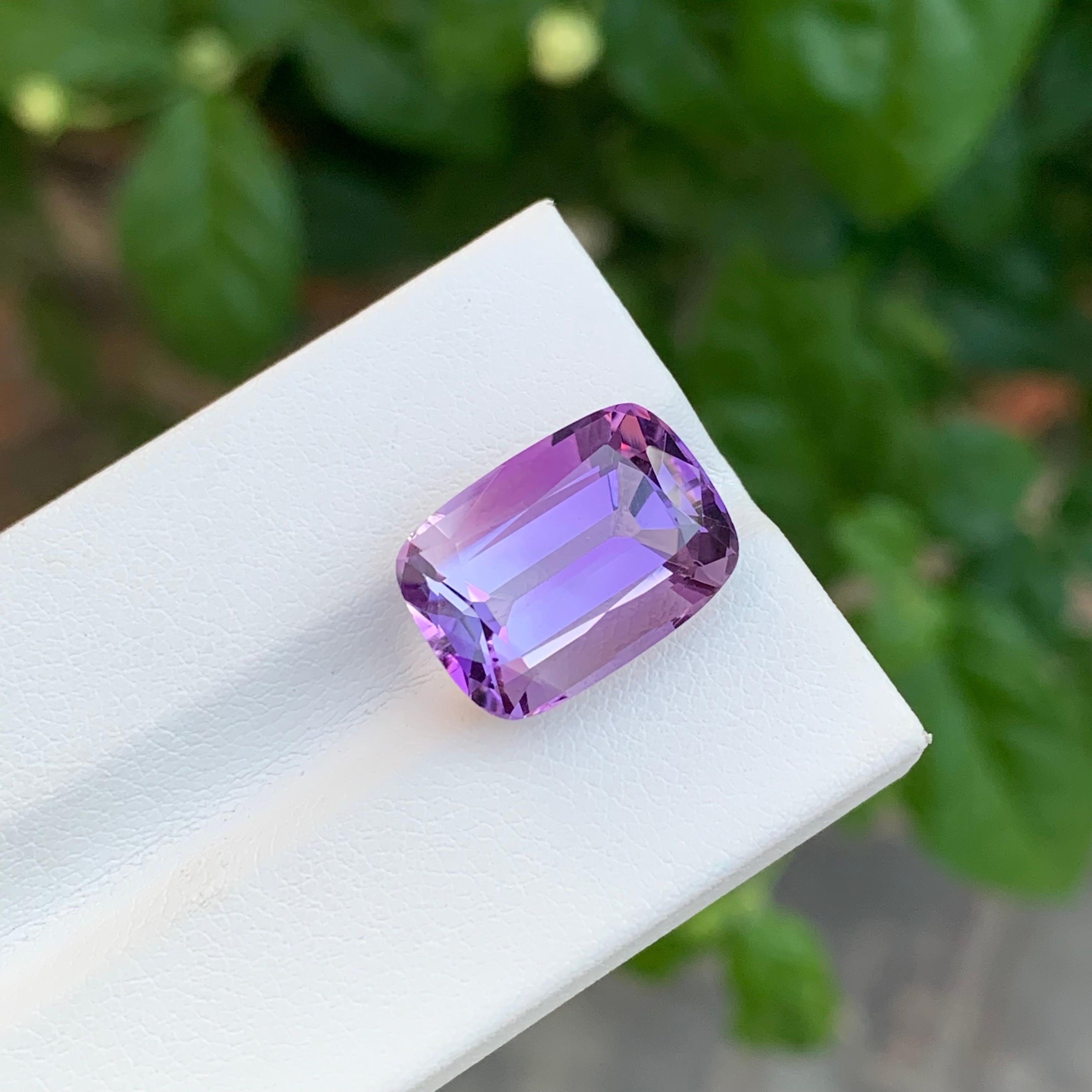 10,65 Karat Natürlicher loser Amethyst Lange Kissenform Edelstein für Schmuck im Angebot 5
