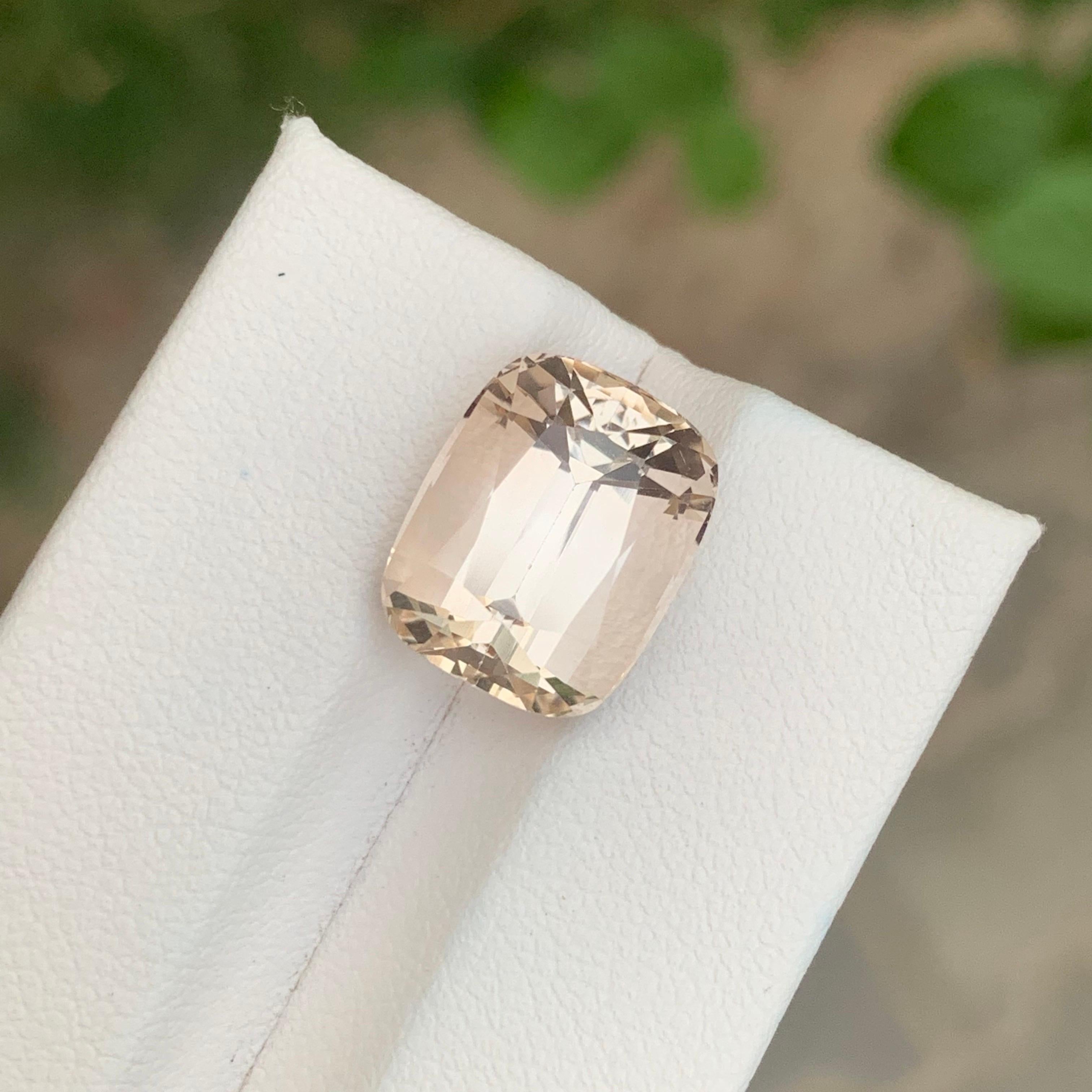 10.65 Carat Natural Loose Golden Topaz From Skardu Mine Pakistan en vente 6