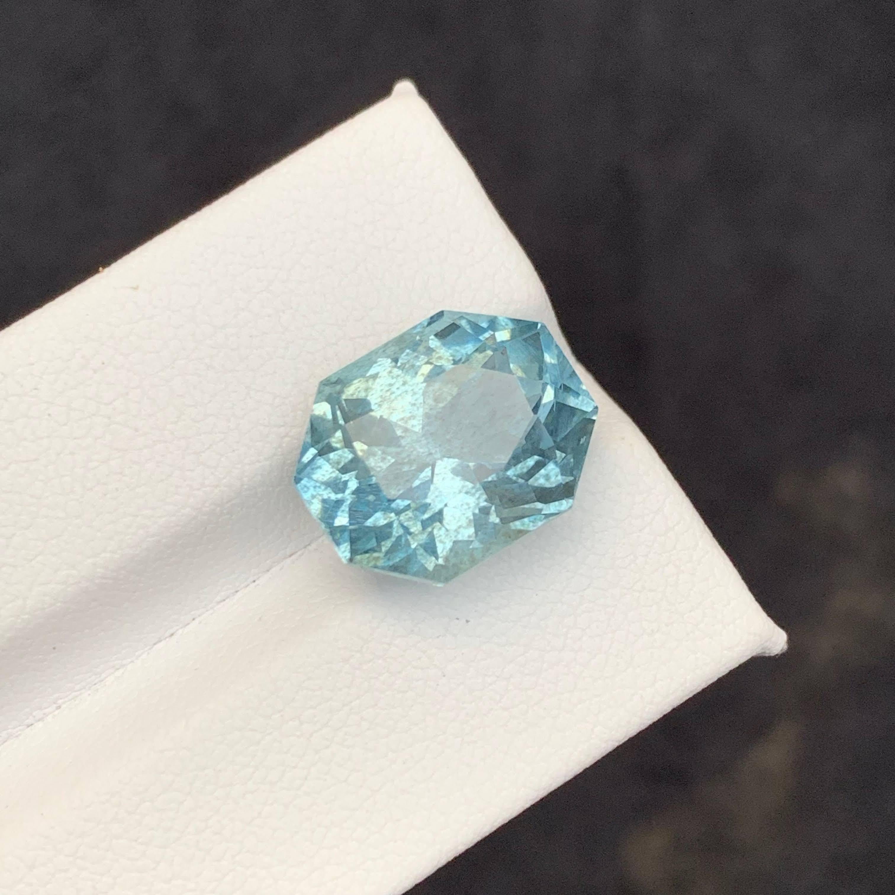 10,65 quilates de aguamarina azul de mar natural suelta talla esmeralda de África Piedra preciosa en Nuevo estado para la venta en Bangkok, TH