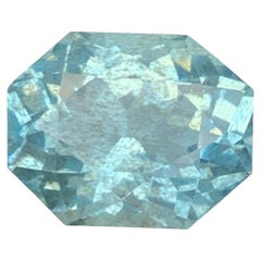 10,65 quilates de aguamarina azul de mar natural suelta talla esmeralda de África Piedra preciosa