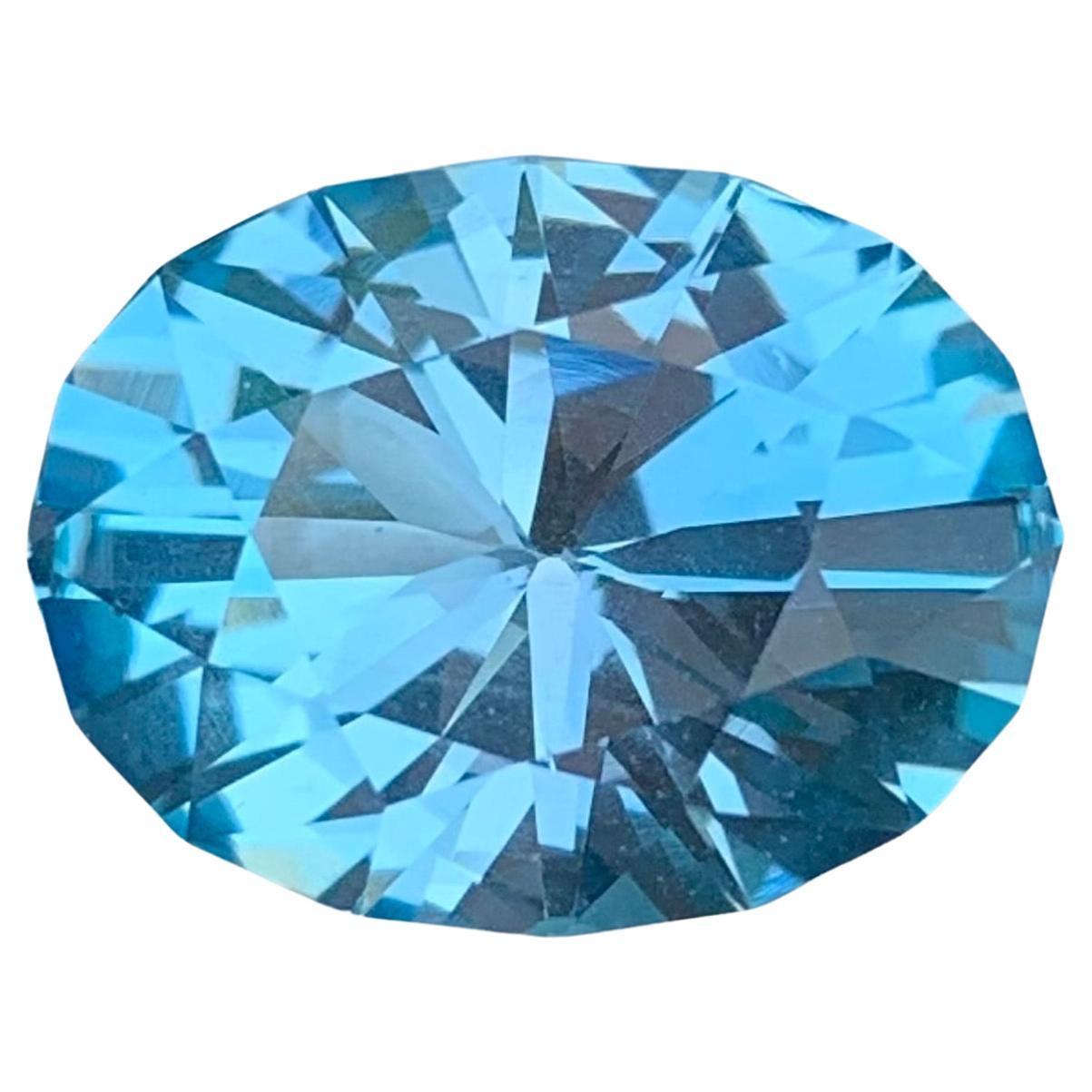 10.65 Carat Stunning Loose Blue Topaz Oval Shape Gem For Necklace