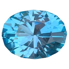 10.65 Carat Stunning Loose Blue Topaz Oval Shape Gem For Necklace