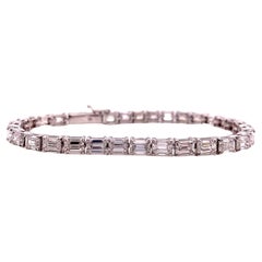 10.67 Carat Diamond Bracelet in 18 Karat White Gold