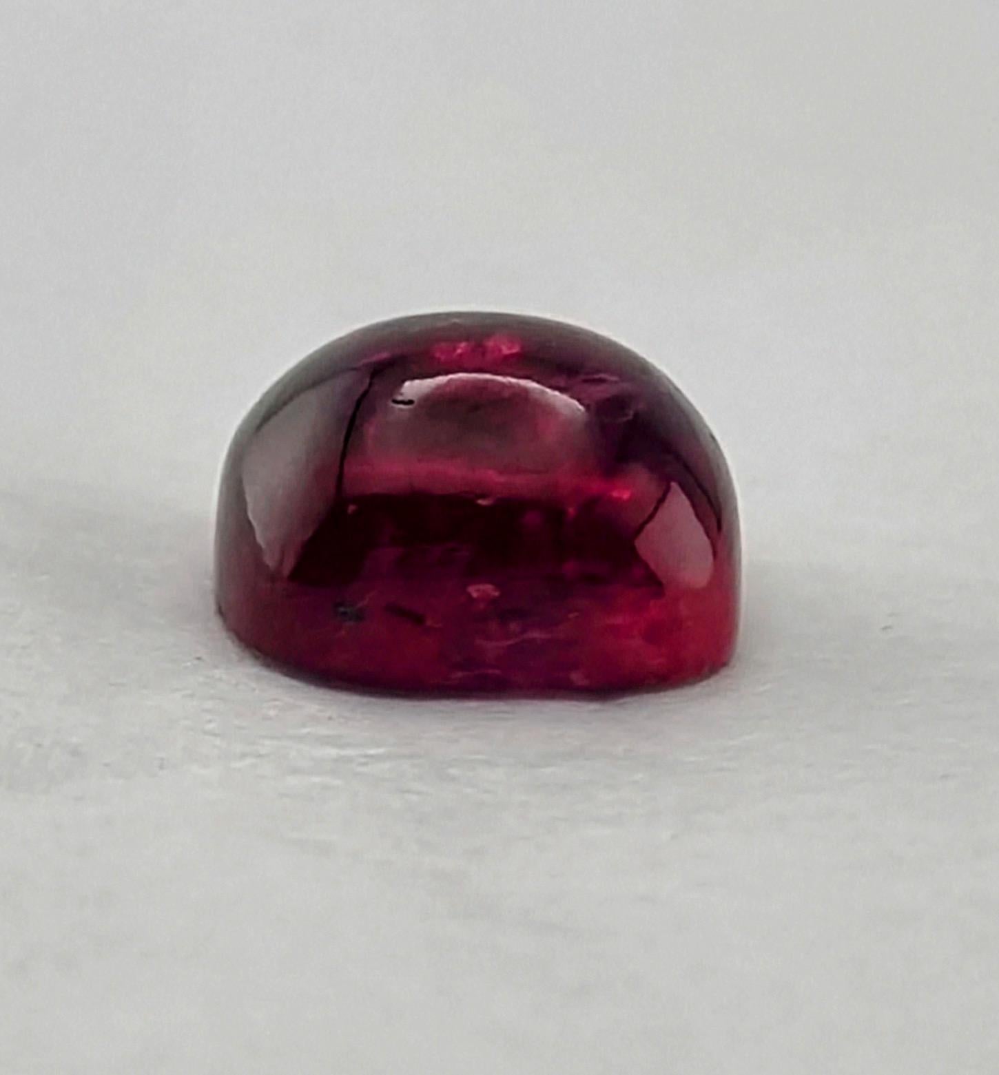 10.6ct Gemma cabochon di tormalina rossa rubelite In condizioni Nuovo in vendita a Lanham, MD