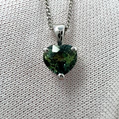 1.06ct Colour Change Untreated Heart Sapphire IGI Certified 18k Gold Pendant