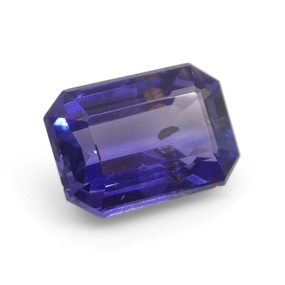 1.06 Carat Emerald Cut Purple Sapphire from East Africa, Unheated For Sale 7