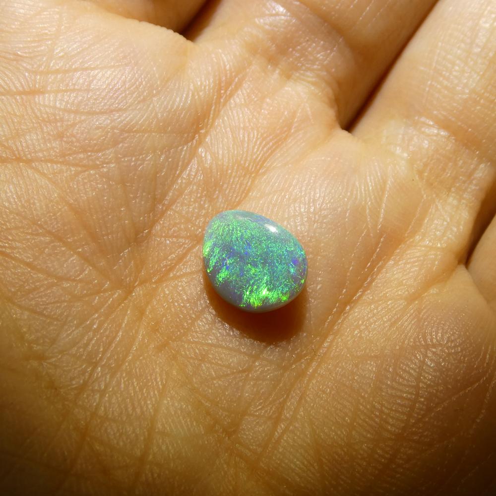 1.06ct Freeform Cabochon Grey Opal from Australia For Sale 7
