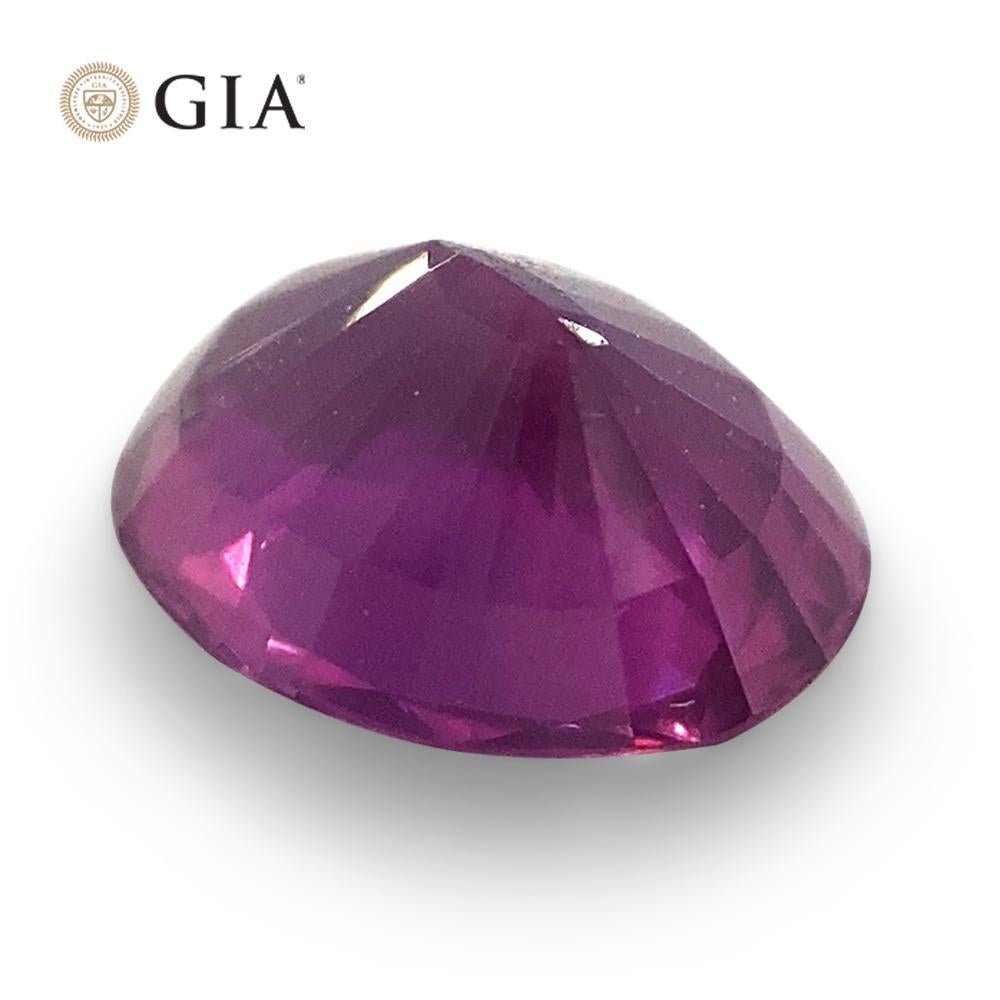 1.06ct Oval Vivid Pink-Purple Sapphire GIA Certified Sri Lanka For Sale 9