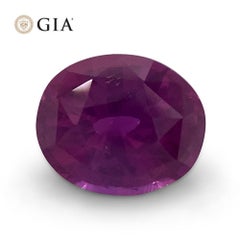 1.06ct Oval Vivid Pink-Purple Sapphire GIA Certified Sri Lanka