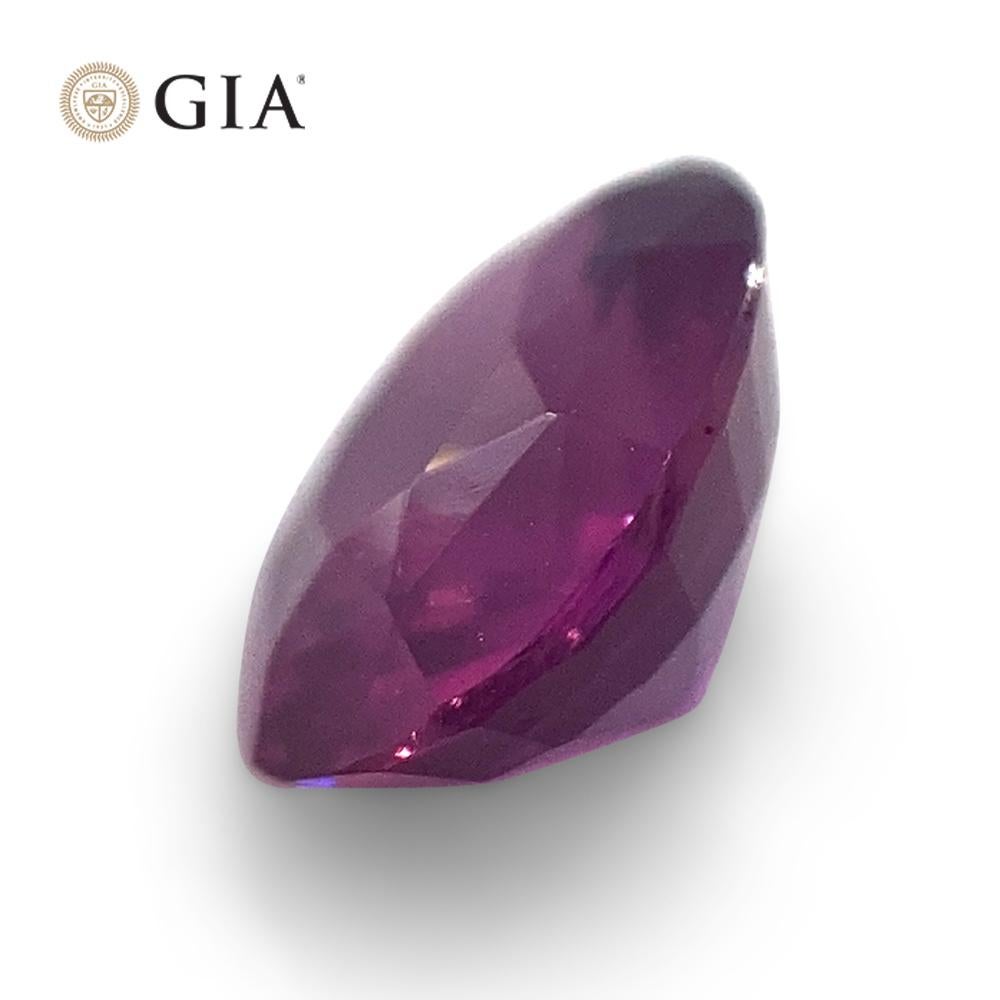 1.06ct Oval Vivid Pink-Purple Sapphire GIA Certified Sri Lanka For Sale 3