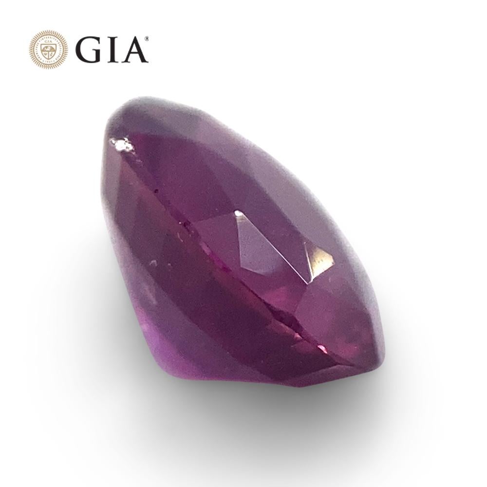 1.06ct Oval Vivid Pink-Purple Sapphire GIA Certified Sri Lanka For Sale 5