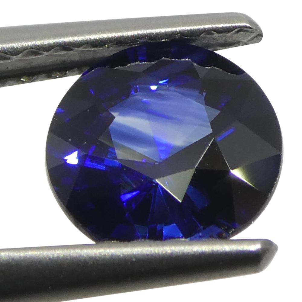 1.06ct Round Blue Sapphire from Sri Lanka For Sale 5