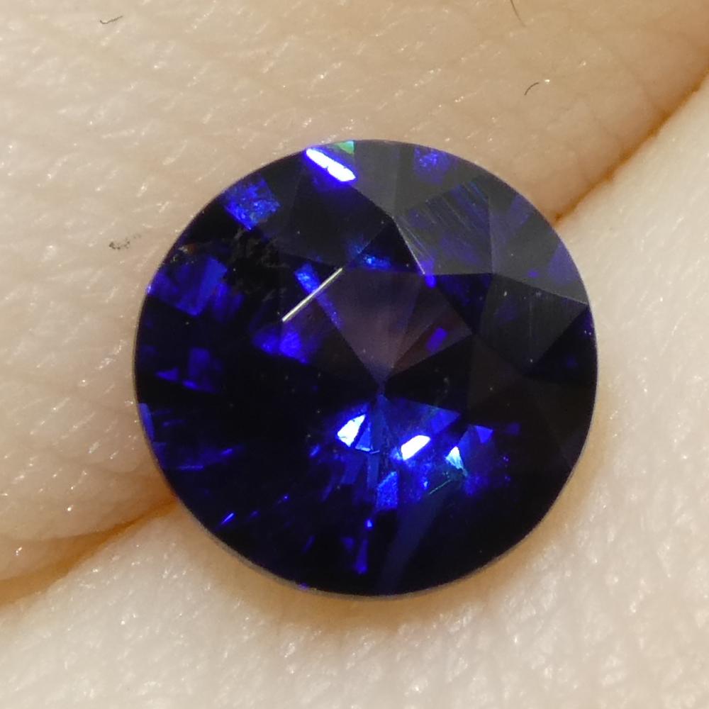 1.06ct Round Blue Sapphire from Sri Lanka For Sale 6