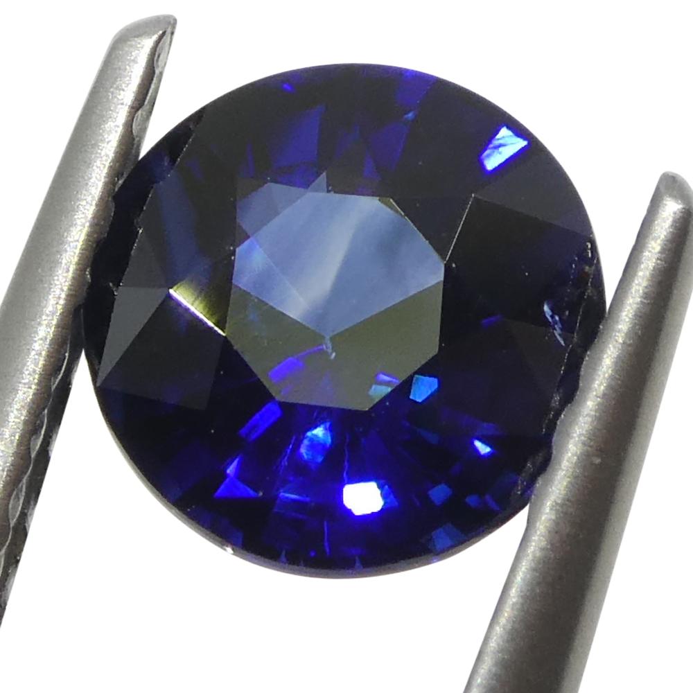 1.06ct Round Blue Sapphire from Sri Lanka In New Condition For Sale In Toronto, Ontario