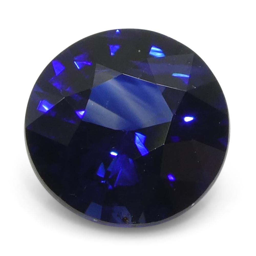 Description:

Gem Type: Sapphire 
Number of Stones: 1
Weight: 1.06 cts
Measurements: 6.15 x 6.20 x 3.57 mm
Shape: Round
Cutting Style Crown: Brilliant Cut
Cutting Style Pavilion: Step Cut 
Transparency: Transparent
Clarity: Very Slightly Included: