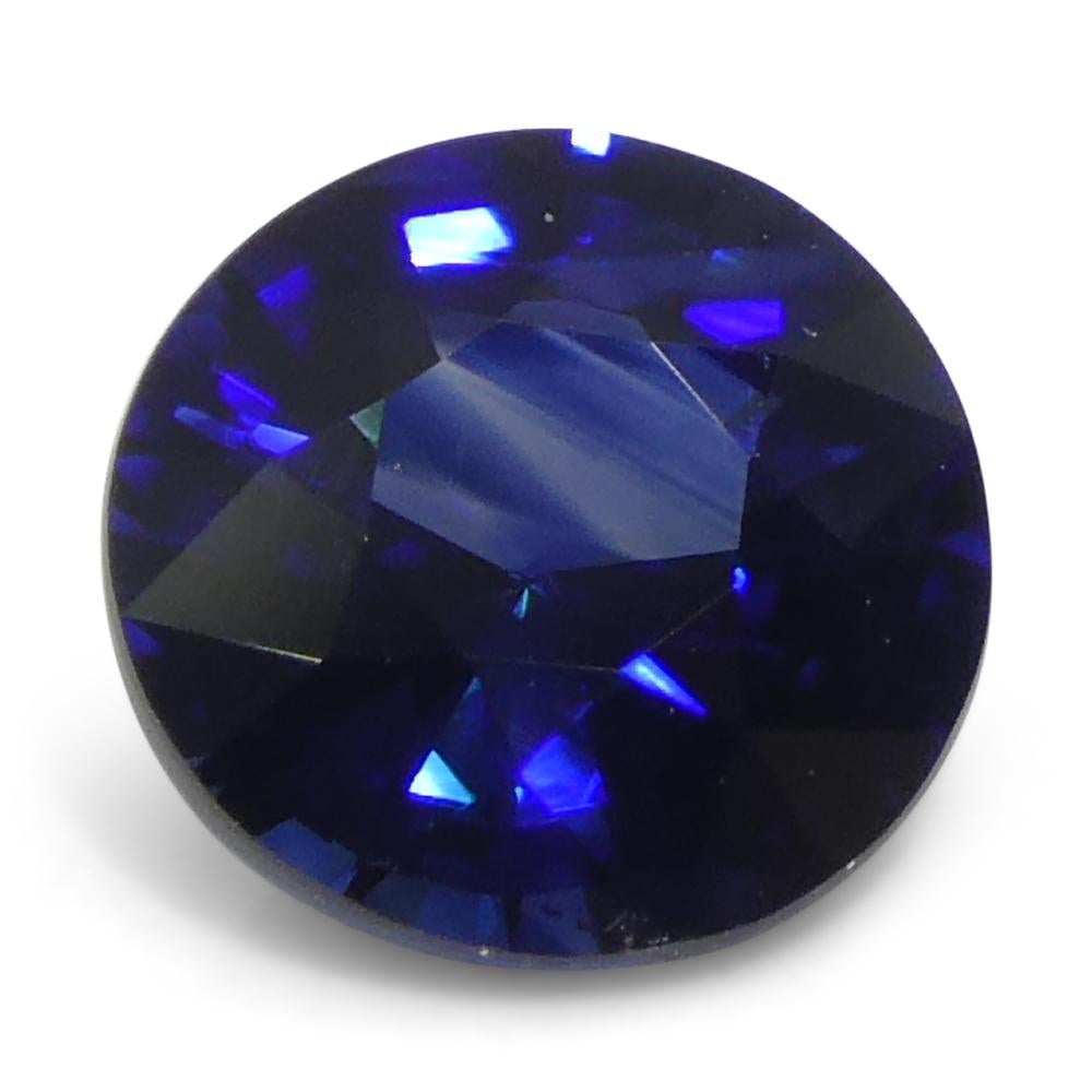 Women's or Men's 1.06ct Round Blue Sapphire from Sri Lanka For Sale