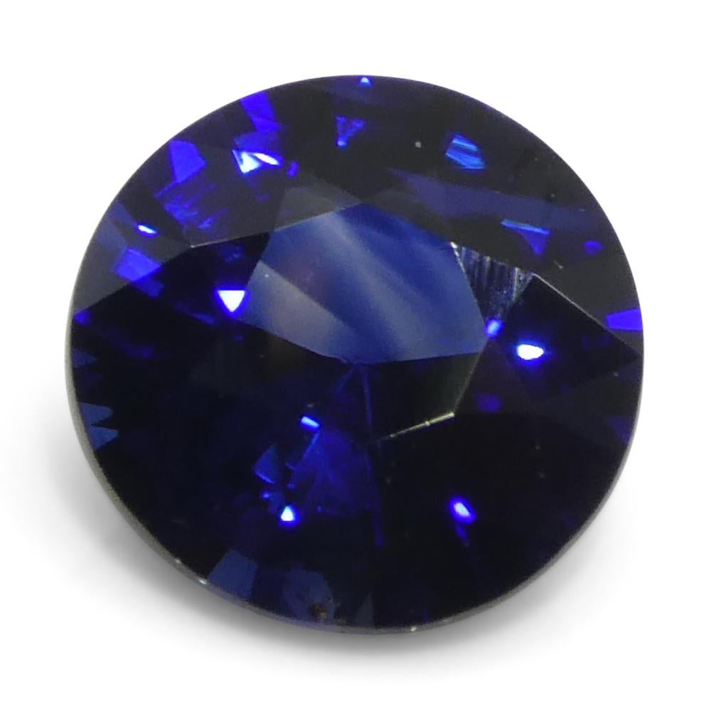 1.06ct Round Blue Sapphire from Sri Lanka For Sale 1