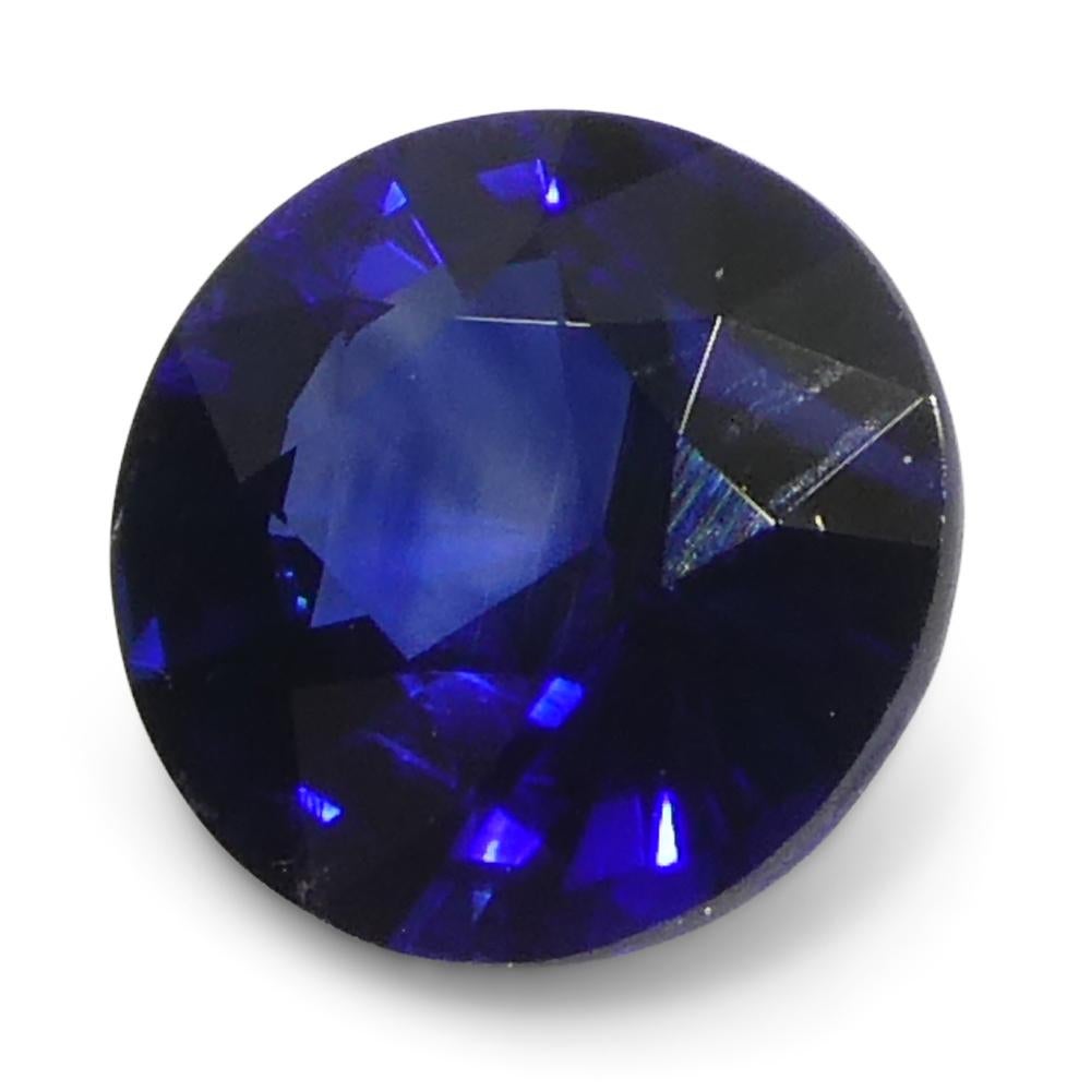 1.06ct Round Blue Sapphire from Sri Lanka For Sale 2