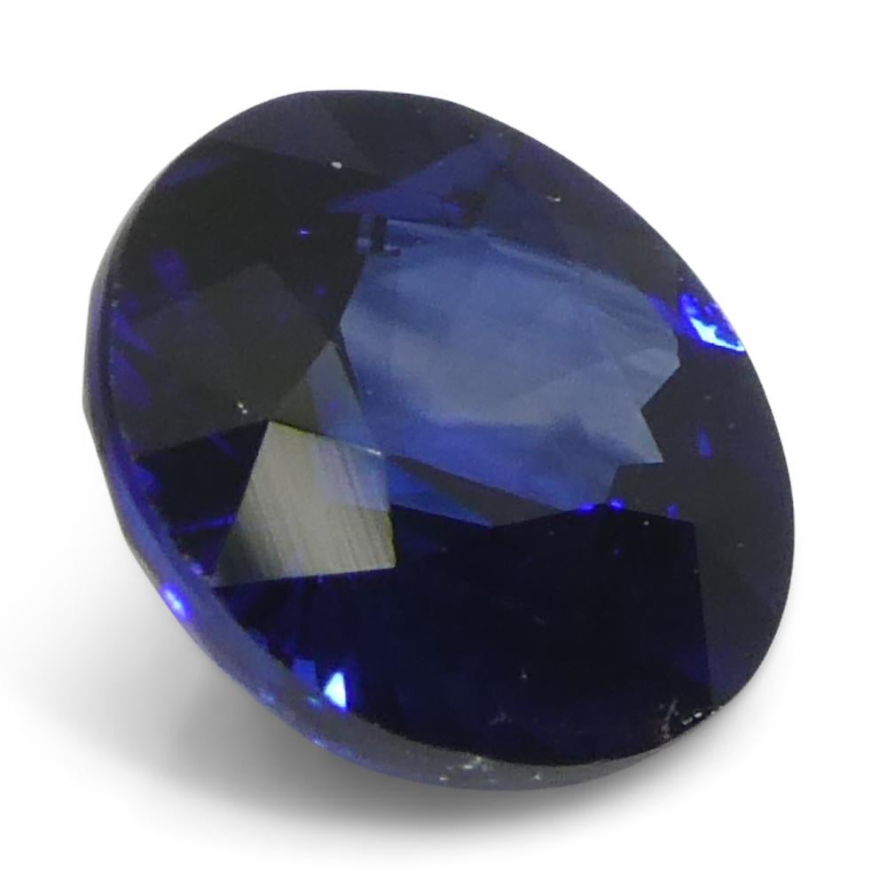 1.06ct Round Blue Sapphire from Sri Lanka For Sale 3