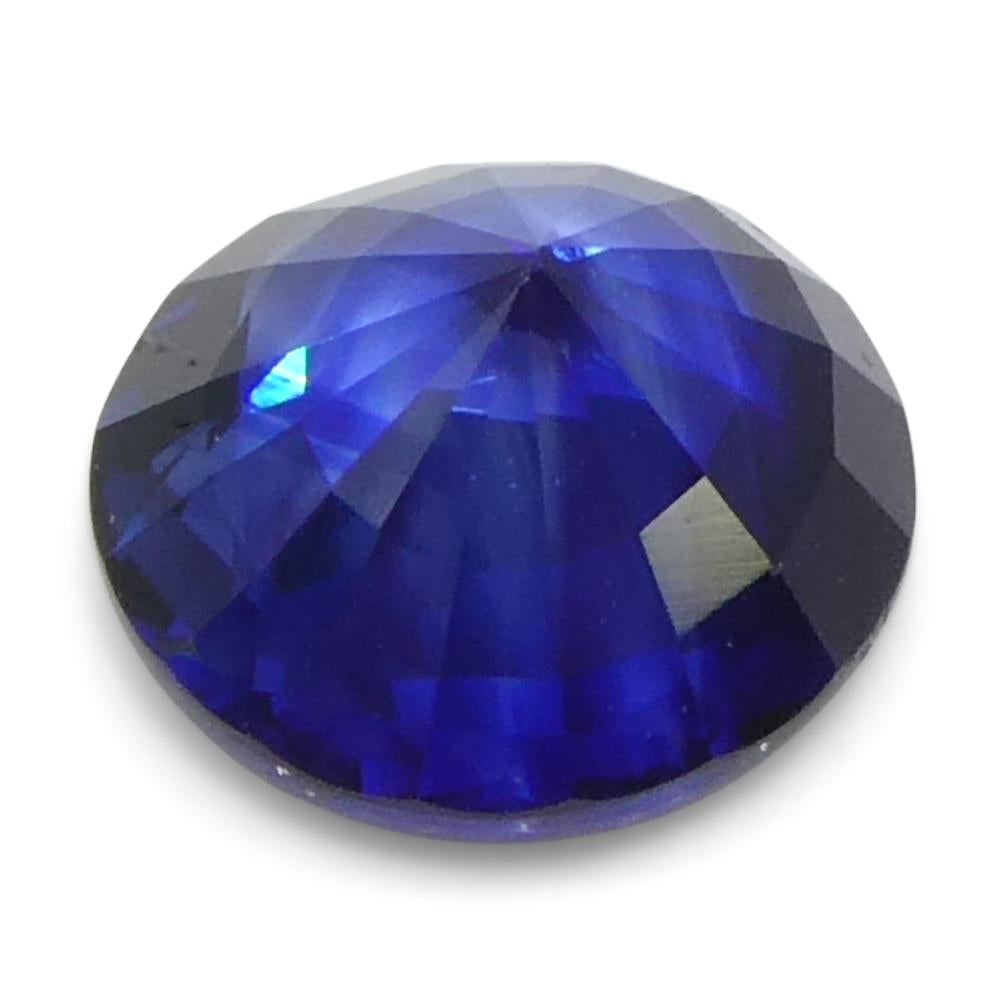 1.06ct Round Blue Sapphire from Sri Lanka For Sale 4