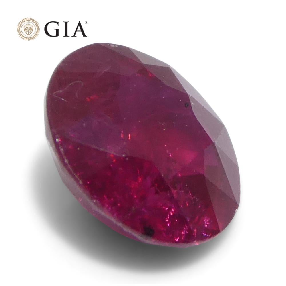 1.06ct Round Red Ruby GIA Certified Madagascar in vendita 2