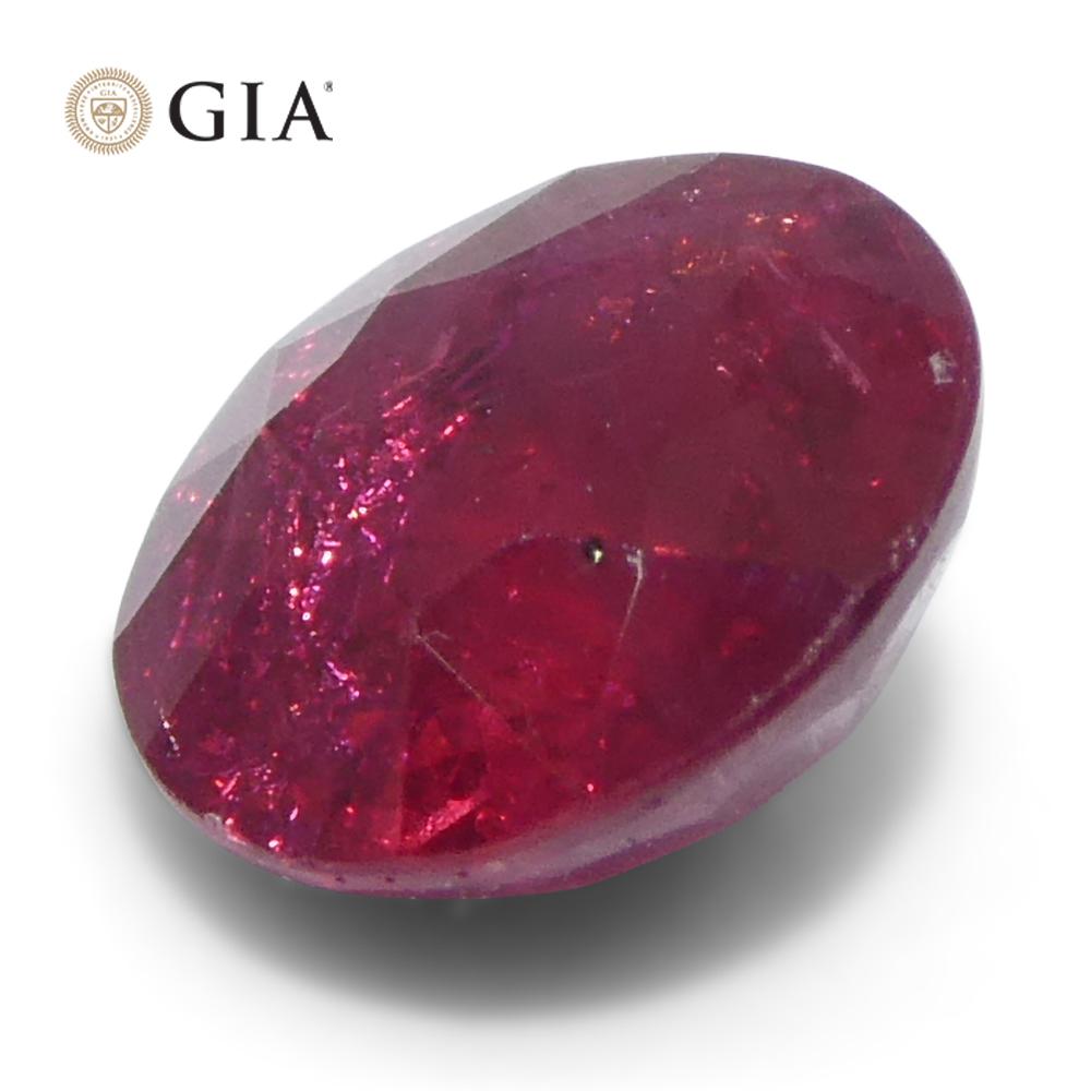 1.06ct Round Red Ruby GIA Certified Madagascar in vendita 4