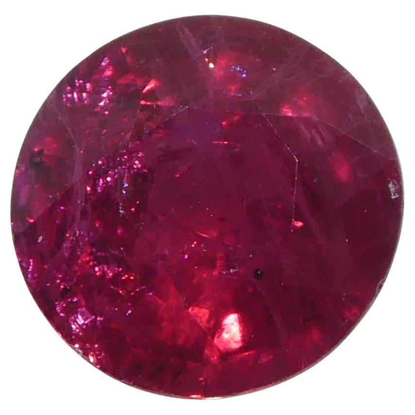 1.06ct Round Red Ruby GIA Certified Madagascar