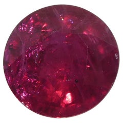 1.06ct Round Red Ruby GIA Certified Madagascar