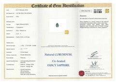 1.06	ct Teal Sapphire Heart Natural Unheated