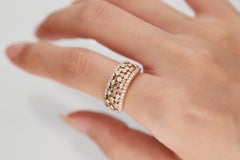 1.07 Carat Brown Diamond and White Diamond 14 Karat Rose Gold Ring
