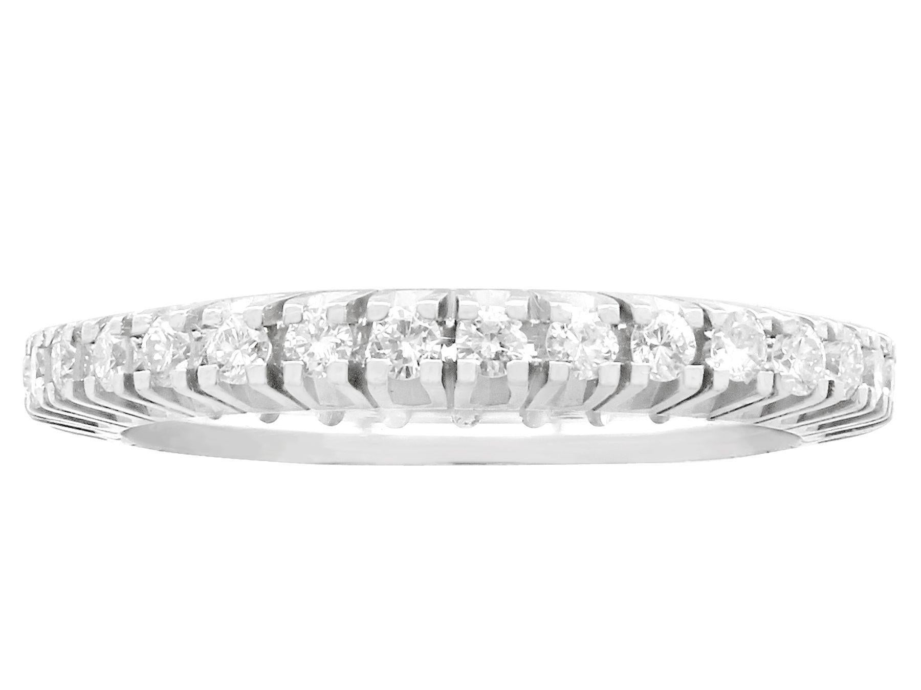 Retro 1.07 Carat Diamond and White Gold Full Eternity Engagement Ring For Sale