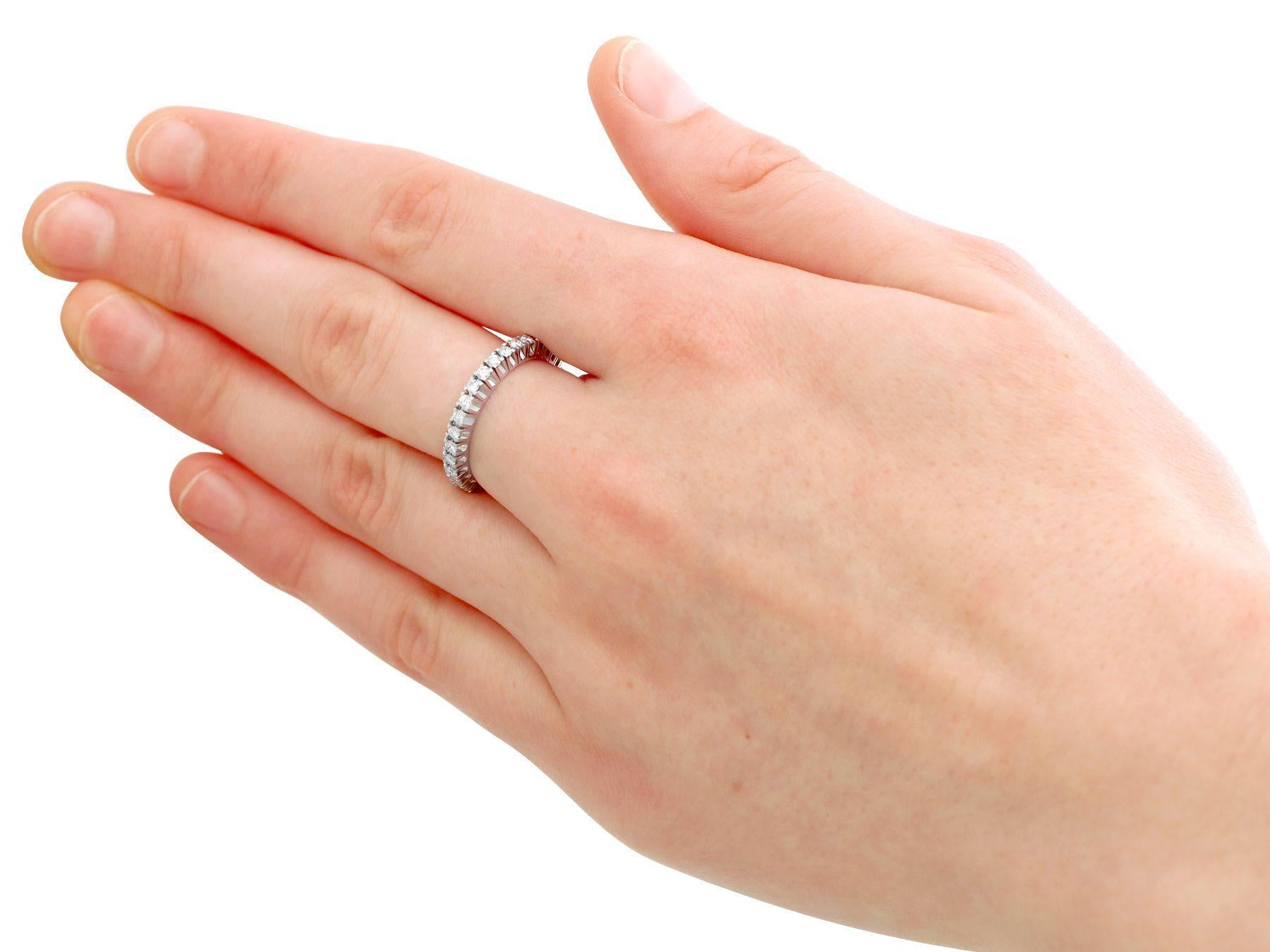 Women's 1.07 Carat Diamond and White Gold Full Eternity Engagement Ring For Sale