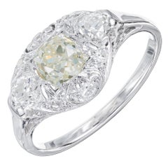 1.07 Carat Diamond Platinum Engagement Ring