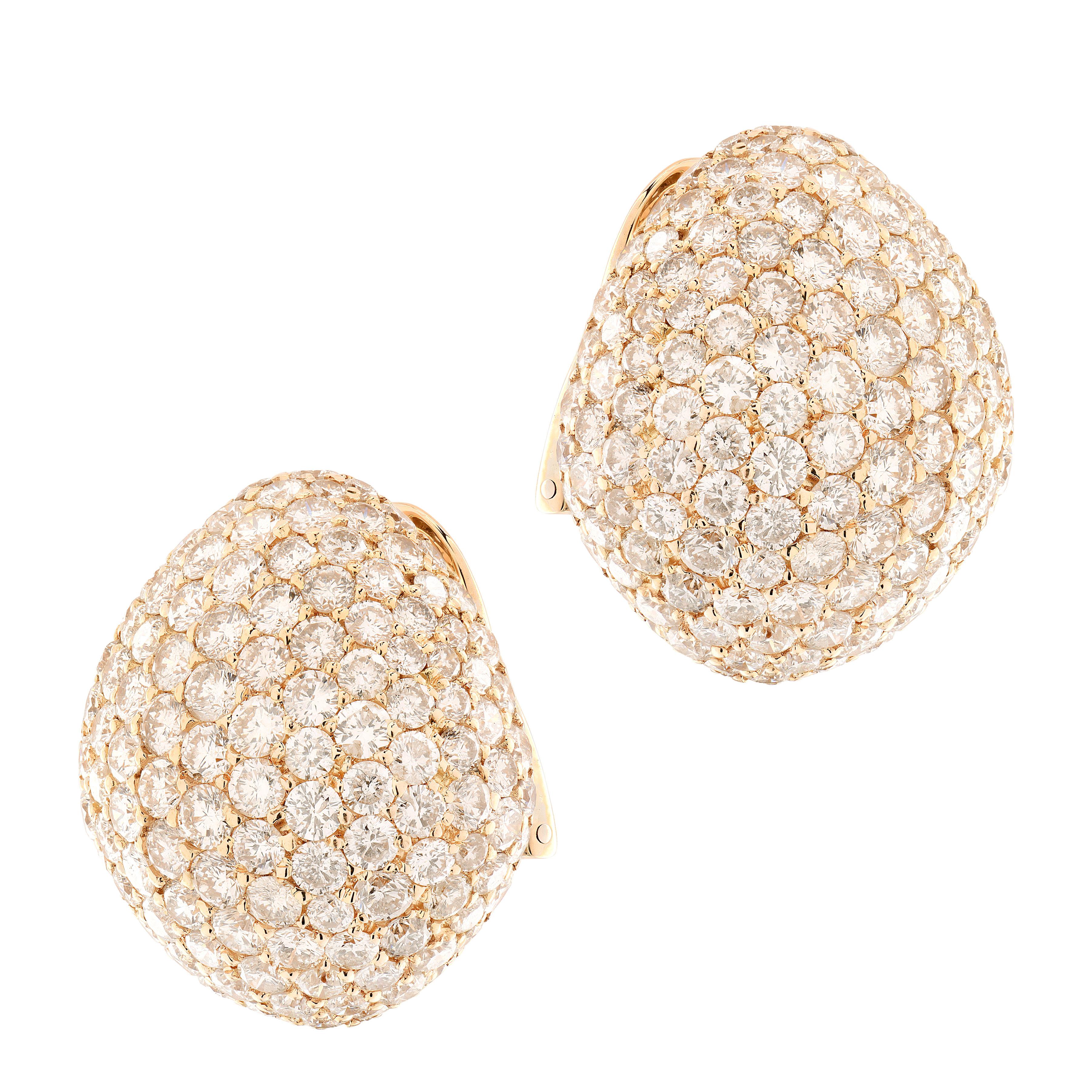 Boucles d'oreilles à bombe Sabbadini 10,7 carats de diamants Pour femmes en vente
